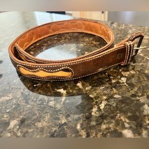 Brown leather/cowhide belt 32 inch